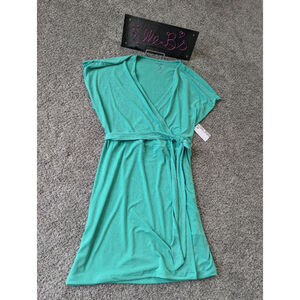 NWT Nine West Green Dress w/Belt XXL